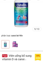 Ostelin Kids Vitamin D  &   Calcium cho trẻ-90 viên