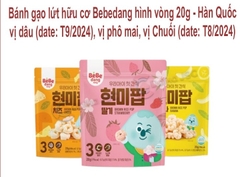 Bánh gạo hữu cơ Bebdang hình vòng 20g-Hàn Quốc