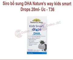 Siro bổ sung DHA Nature way Kidks smart Dróp 20ml-Úc-T 36