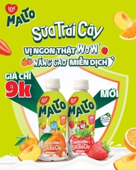 SỮA TRÁI CÂY -MALTO /CHAI VỊ CAM -VỊ DÂU