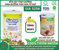 SỮA HẠT thực dưỡng tinh hoa lon 800g CAO CẤP SOYNA - THƯƠNG HIỆU VIỆT-Freeship