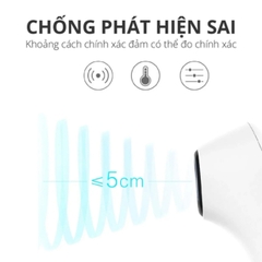 Máy đo nhiệt kế hồng ngoại, đo không cần chạm với khoảng cách từ 0 - 3 cm