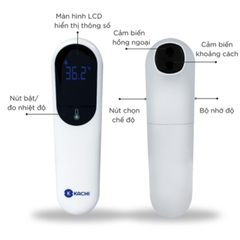 Máy đo nhiệt kế hồng ngoại, đo không cần chạm với khoảng cách từ 0 - 3 cm