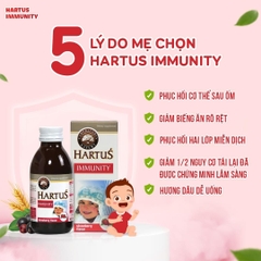 Siro Hartus Immunity -cho bé từ 4 tháng tuổi trở lên