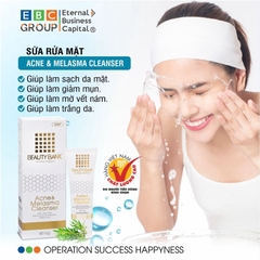 SỮA RỬA MẶT GIẢM MỤN & MỜ NÁM ACNE & MELASMA CLEANSER - BEAUTY BANK