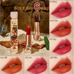 SON 6 MÀU AGAG SON MÔI LÌ MẪU MỚI ĐỘC LẠ CÓ 6 MÀU CHUẨN TRONG 1 CÂY SON KT2 - GDN