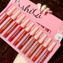 SON KEM ERSHIQI VELVET SET SON 10 CÂY LÊN MÀU TƯƠI BÓNG MỊN MÀ, SON MÔI DƯỠNG CHỐNG KHÔ TẠO CẢM GIÁC CĂNG MỌNG ĐÔI MÔI- KIM