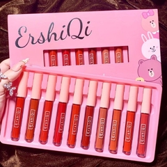 SON KEM ERSHIQI VELVET SET SON 10 CÂY LÊN MÀU TƯƠI BÓNG MỊN MÀ, SON MÔI DƯỠNG CHỐNG KHÔ TẠO CẢM GIÁC CĂNG MỌNG ĐÔI MÔI- KIM