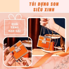 SET SON MÔI TÚI SÁCH HỘP CAM SANG TRỌNG S2403 - SILKYGIRL
