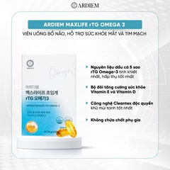 Viên uống bổ não, hỗ trợ sức khỏe mắt và tim mạch rTG Omega3 siêu tới hạn-hộp 30 vien