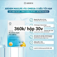 Viên uống bổ não, hỗ trợ sức khỏe mắt và tim mạch rTG Omega3 siêu tới hạn-hộp 30 vien