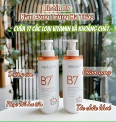 DẦU GỘI XẢ B7 VISIAMI - ĐÔNG TRÙNG HẠ THẢO - NÂU / 780ML / GỘI