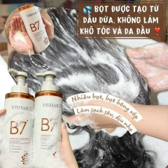 DẦU GỘI XẢ B7 VISIAMI - ĐÔNG TRÙNG HẠ THẢO - NÂU / 780ML / GỘI