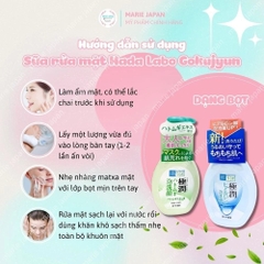 Sữa Rửa Mặt Hada Labo Gokujyun Cấp Ẩm Làm Sạch Nhẹ Dịu Da Nhật Bản