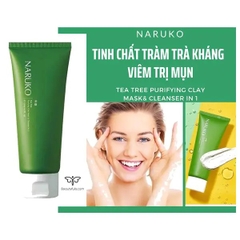Sữa Rửa Mặt Naruko Tràm Trà Tea Tree Purifying Clay Mask & Cleanser In 120g