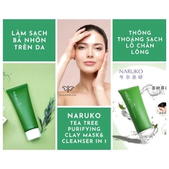 Sữa Rửa Mặt Naruko Tràm Trà Tea Tree Purifying Clay Mask & Cleanser In 120g
