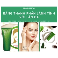 Sữa Rửa Mặt Naruko Tràm Trà Tea Tree Purifying Clay Mask & Cleanser In 120g