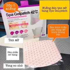 Miếng Dán Tan Mỡ Bụng #Spa_Gelpatch 42°C   1 bịch 5 miếng-hàn