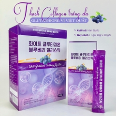 Thạch Collagen trắng da Glutathione vị việt quất-hàn