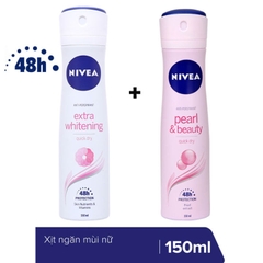 Xịt Ngăn Mùi Nữ Trắng Mịn Mờ Vết Thâm Nivea 150ml