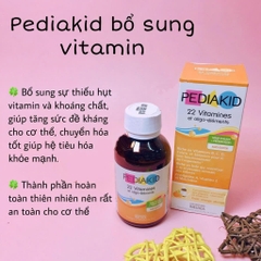 Siro Pediakid 22vitamin và kháng chất -125ml-Pháp (chai)