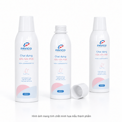 Chai đựng sữa rửa mặt 300ml và chi tiết cổ chai mở nắp