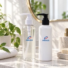 Chai toner và chai lotion 200ml PET Pavico trong không gian phòng tắm