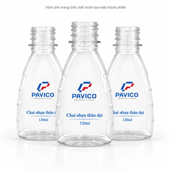 Chất liệu PET trong suốt của chai nhựa thân dẹt