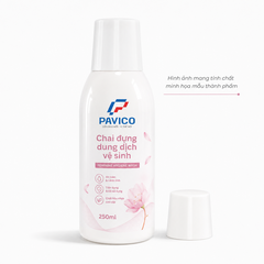 Chai đựng dung dịch vệ sinh 250ml PET trắng sứ nền trắng