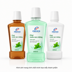 Chai nước súc miệng 300ml bằng nhựa PET nhiều màu sắc