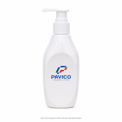 Chai đựng dầu gội sữa tắm PET trắng sứ 220ml cổ 24mm gắn vòi bơm trắng