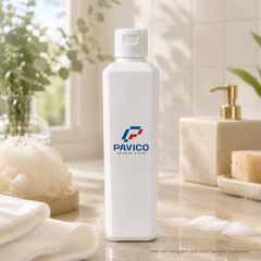 Chai lọ sữa tắm PET trắng sứ 220ml nắp bật sử dụng trong phòng tắm