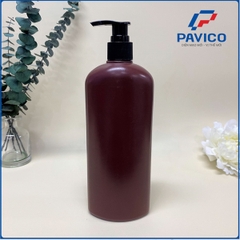 Chai HDPE 330ml màu nâu đỏ