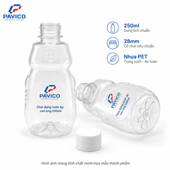 Chai nhựa PET đựng nước trái cây cổ 28mm trọng lượng 17g