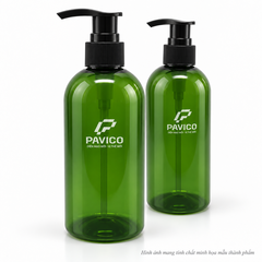 Bộ hai chai tẩy trang PET 300ml cổ 24mm Pavico nền trắng