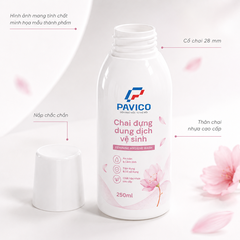 Chai đựng dung dịch vệ sinh phụ nữ kèm nắp chụp trắng