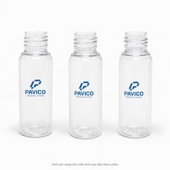 Bộ lọ chiết mỹ phẩm trong suốt Pavico dáng trụ nhỏ gọn