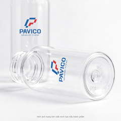 Chi tiết cổ ren và đáy lọ chiết mỹ phẩm trong suốt Pavico
