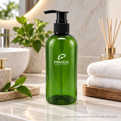 Chai tẩy trang PET 300ml cổ 24mm Pavico trong không gian spa