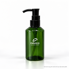 Chai nhựa PET 150ml màu xanh lá AK150NA2 vòi nhấn đen Pavico