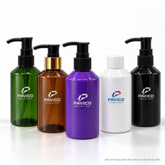 Bộ chai PET 150ml AK150NA2 Pavico nhiều màu xanh, nâu, tím, trắng và đen