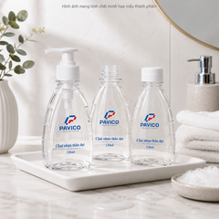Chai nhựa thân dẹp 120ml kết hợp vòi bơm