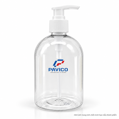 Chai PET 520ml trong suốt vòi bơm trắng dùng làm bao bì mỹ phẩm