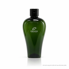 Vỏ chai dầu gội đầu PET 300ml xanh lá đậm thân bầu Pavico