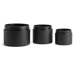 Hũ kem dưỡng PET đen bóng 200ml