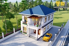 BIỆT THỰ 2 TẦNG MÁI NHẬT TẠI HOÀ BÌNH