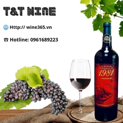 Rượu vang 1981 -  16 độ . MUA 1 THÙNG TẶNG 1 BỘ LY 450ML