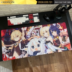 Lót chuột chống nước cỡ lớn 90x40cm dày 3mm GENSHIN-01-90X40
