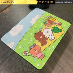 Lót chuột chống nước cỡ nhỏ 26x21cm dày 3mm S-172 (Bear&Friends)