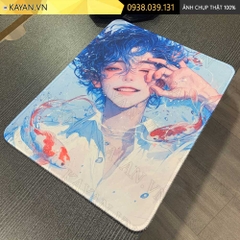 Lót chuột chống nước cỡ nhỏ 26x21cm dày 3mm S-168 (BOY w/ Koi)